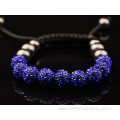 10mm Shamballa Bead Jewelry With Crystal Pave Beads Bracelet